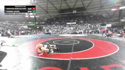 Boys 4A 106 lbs Cons. Round 2 - Abraham Morales-Toro, Graham-Kapowsin vs Gabriel Razon, Rogers (Puyallup)