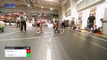 76 lbs Consi Of 8 #2 - Tucker Coffman, Piedmont vs Cruz Canales, Claremore Wrestling Club