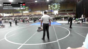 62 lbs 5th Place - Bryer Davis, Dove Creek vs Jackson Mutz, Pueblo West Storm