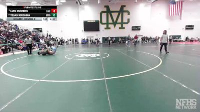 132 lbs Champ. Round 2 - Tejas Krishna, Mira Costa vs Luis Romero, Villa Park