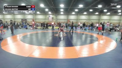 75 lbs Semifinal - Kynlee Boozer, PA West Black - GK8 vs Juliana Matteo, LADY WARRIORS UNITED / MAROON 29:11 - GK8