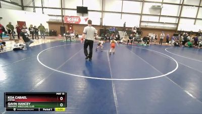 45 lbs Quarterfinal - Gavin Hancey, Fremont Wrestling Club vs Koa Cabael, Empire