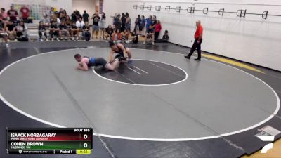 215 lbs Cons. Semi - Isaack Norzagaray, Manu Wrestling Academy vs Cohen Brown, Mustangs WC