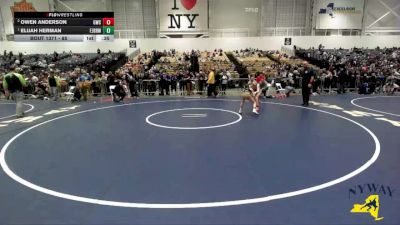 85 lbs Cons. Round 2 - Owen Anderson, Grindhouse Wrestling Club vs Elijah Herman, Fairport Jr. Red Raiders Wrestling