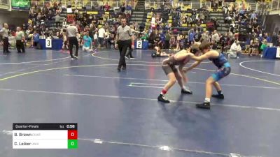 108 lbs Quarterfinal - Brody Brown, Chartiers Valley vs Corbin Leiker, University Hawks WC