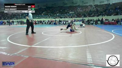 130 lbs Consi Of 16 #2 - Hagen Remus, Bartlesville JH vs Kacii Heskett, Hobart Bearcats