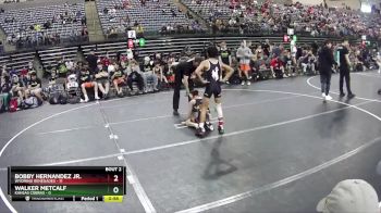 85 lbs Quarterfinals (8 Team) - Walker Metcalf, Kansas Cobras vs Bobby Hernandez Jr., Wyoming Renegades
