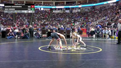 121 lbs Semifinal - Dakota Santamaria, Tussey Mountain vs Max Dinges, Penns Valley