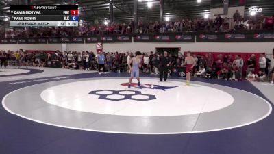57 kg 3rd Place Match - Davis Motyka, Pennsylvania RTC vs Paul Kenny, New Jersey
