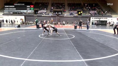 125 lbs Quarterfinal - John Green, NYMA-Unatt vs Luke Sirianni, Army