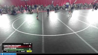 82 lbs Champ. Round 2 - Carson Schrab, Belmont-Platteville Youth Wrestling Club vs Cashton Treuthardt, Team Nazar Training Center