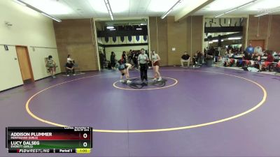 110lbs Cons. Round 4 - Lucy Dalseg, Everett (Girls) vs Addison Plummer, Montesano (Girls)