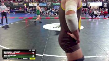 AA - 205 lbs Semifinal - Ben Rodgers, Belgrade vs Brendan Lockart, Great Falls / MSDB