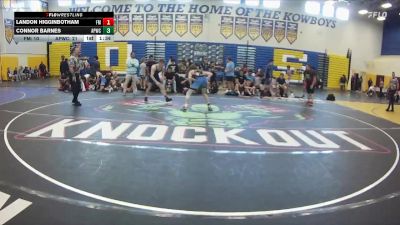 120 lbs Champ Round 1 (16 Team) - Connor Barnes, Applied Pressure WC vs Landon Higginbotham, Funky Monkey