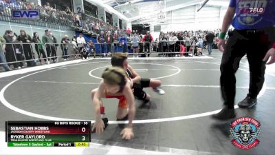 55 lbs Quarterfinal - Sebastian Hobbs, Jackson County Wrestling vs Ryker Gaylord, Trailblazer Wrestling Club