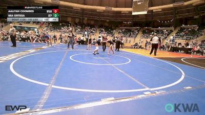 105 lbs Consolation - Aaliyah Coombes, Wyandotte Youth Wrestling vs Mia Ortega, Tulsa Blue T Panthers