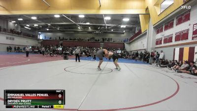 285 lbs Champ. Round 2 - Dryden Pruitt, Sahuarita High School vs Emmanuel Valles Penuelas, Red Mountain