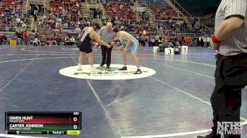 285 lbs Cons. Round 1 - Carter Johnson, Bismarck Legacy vs Owen Hunt, Valley City