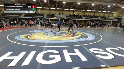 138 lbs Quarterfinal - Zach Jean Philippe, Cranston West vs Benjamin White, South Kingstown