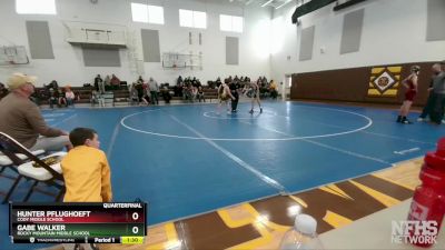 105 lbs Quarterfinal - Hunter Pflughoeft, Cody Middle School vs Gabe Walker, Rocky Mountain Middle School