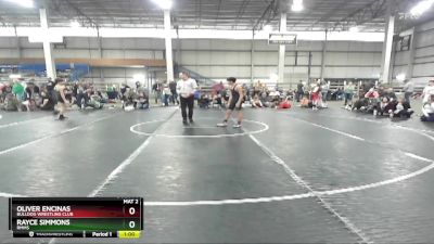 95 lbs Cons. Round 4 - Rayce Simmons, RMMS vs Oliver Encinas, Bulldog Wrestling Club