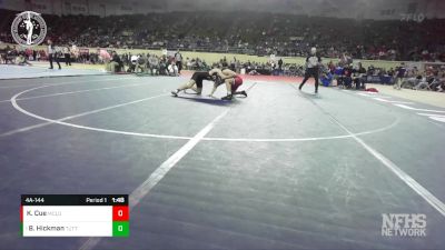 4A-144 lbs Semifinal - Beau Hickman, TUTTLE vs Kaiden Cue, MCLOUD