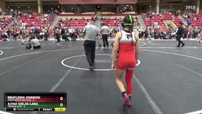 85 lbs Round 2 - Brayleigh Johnson, Maize Wrestling Club vs Iliyah Sailas-Lara, Pomona Elite