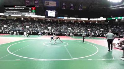 96 lbs Champ. Round 2 - Cameron Middleton, TLWA vs Dawson Martz, ARC3