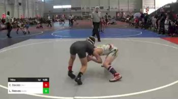 74 lbs Quarterfinal - Carson Davies, California Grapplers vs Lucas Reeves, SoCal Renegades