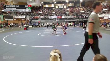 105 lbs Cons. Round 1 - Sawyer Beckman, Oakley HS vs Reagan Milne, St. Francis HS