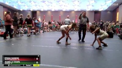 92 lbs Round 3 (4 Team) - Etana Sankoh, MO Outlaws Black vs Isabella Chapa, Badbass