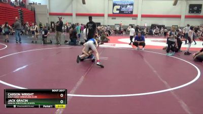 75 lbs Champ. Round 1 - Jack Gracin, Gracin Wrestling School vs Carson Wright, Gulf Coast Wrestling Club