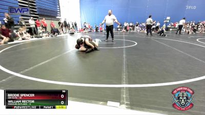 96 lbs Semis (4 Team) - William Rector, Missouri Outlaws vs Brodie Spencer, SEK Elite