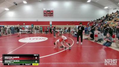 61-64 lbs Round 1 - Weston Harms, Eaton Reds WC vs Bennett Rusch, Eaton Reds WC