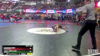 AA - 103 lbs Quarterfinal - Jackson Roby, Billings West vs Cody Westlake, Belgrade