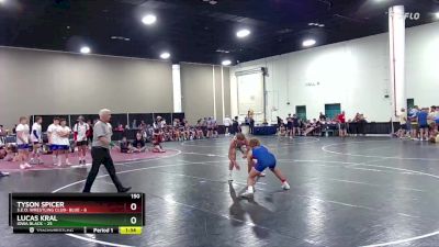 150 lbs Round 2 (8 Team) - Lucas Kral, Iowa Black vs Tyson Spicer, S.E.O. Wrestling Club- Blue