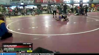 60 lbs Cons. Round 1 - Lucas Valverde, Husky Wrestling Club vs Leah Greene, Beauregard Swarm
