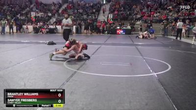 84 lbs Cons. Round 3 - Sawyer Freisberg, Caney Valley vs Brantley Williams, Maize