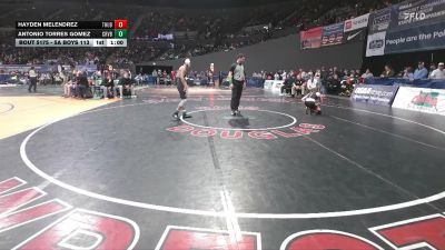 5A Boys 113 lbs Cons. Round 1 - Hayden Melendrez, Thurston Boys vs Antonio Torres Gomez, Corvallis Boys