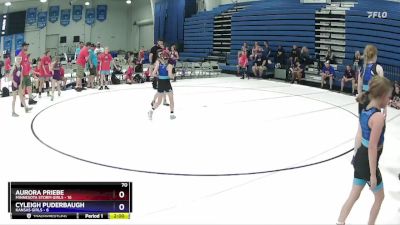 70 lbs Round 5 (6 Team) - Aurora Priebe, Minnesota Storm Girls vs Cyleigh Puderbaugh, Kansas Girls