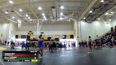 100 lbs Semifinal - Ella Thomas, Poland Seminary vs Jamiah Bey, Steubenville