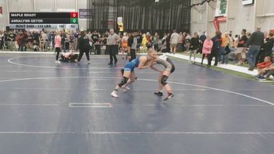 115 lbs Cons. Rd Of 32 - Maple Brady vs Annalynn Geyer