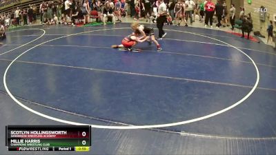 80 lbs Round 2 - Scotlyn Hollingsworth, Sanderson Wrestling Academy vs Millie Harris, Champions Wrestling Club