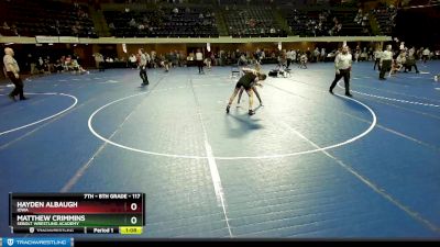 117 lbs Semifinal - Hayden Albaugh, Iowa vs Matthew Crimmins, Sebolt Wrestling Academy