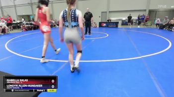 100 lbs Round 2 (8 Team) - Isabella Salas, Arkansas Red vs Londyn Allen-Hunsaker, South Dakota