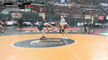 AA - 175 lbs Cons. Round 1 - Lucas Rasmussen, Belgrade vs Avery Severson, Helena
