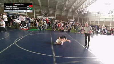 71 lbs Quarterfinal - Adeline Sharp, Uintah Wrestling vs Hayzlee Carter, Uintah Wrestling