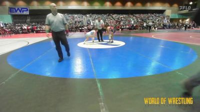 98 lbs Round Of 16 - Kyler Menza, FordDynasty Wrestling Club vs Maya Bushey, South Medford Mat Club