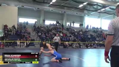 165 lbs Semifinal - Brian Schneider, Elizabethtown College vs Nicholas Sacco, The College Of New Jersey