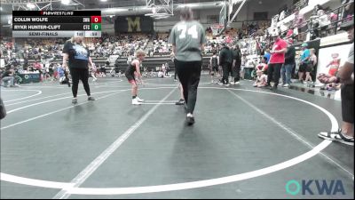 52-55 lbs Semifinal - Collin Wolfe, Shelton Wrestling Academy vs Rykr Hunter-Clift, Comanche Takedown Club